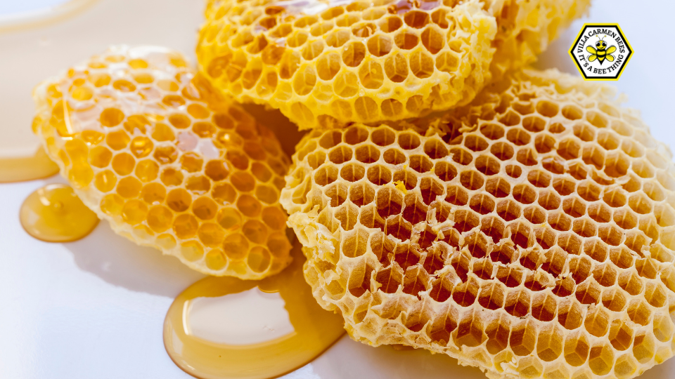 raw honey on the comb