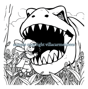 birds bees and dinosours childrens coloring book available from villacarmenbees on amazon